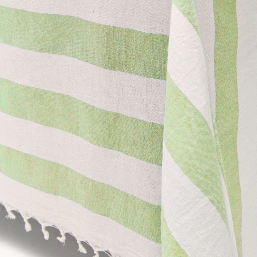 Heather Taylor home striped tablecloth